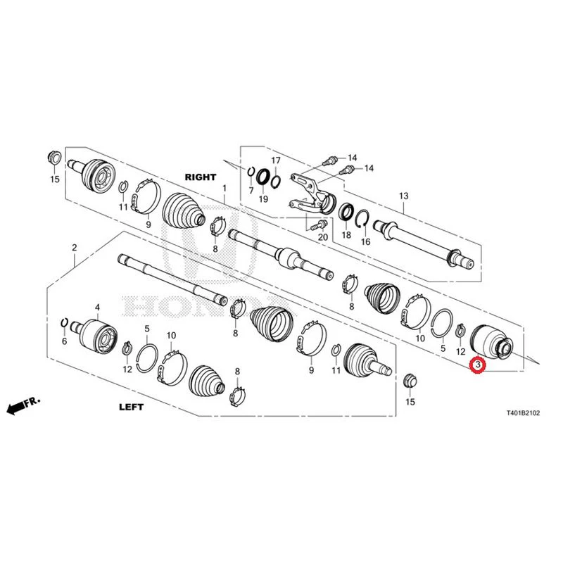 [NEW] JDM HONDA CIVIC FL5 2023 Front drive shaft/half shaft (TYPE R) GENUINE OEM - Image 4
