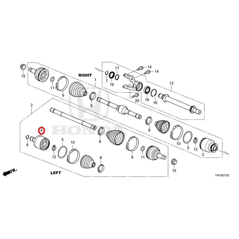 [NEW] JDM HONDA CIVIC FL5 2023 Front drive shaft/half shaft (TYPE R) GENUINE OEM - Image 5