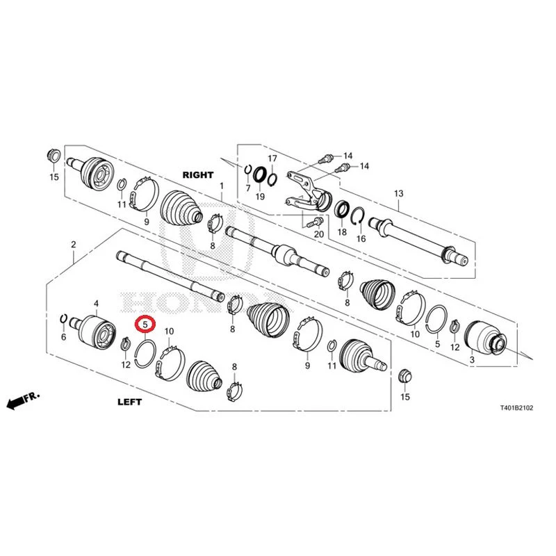 [NEW] JDM HONDA CIVIC FL5 2023 Front drive shaft/half shaft (TYPE R) GENUINE OEM - Image 6