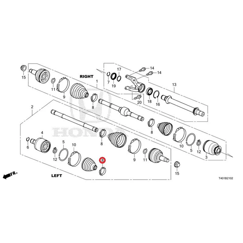 [NEW] JDM HONDA CIVIC FL5 2023 Front drive shaft/half shaft (TYPE R) GENUINE OEM - Image 9