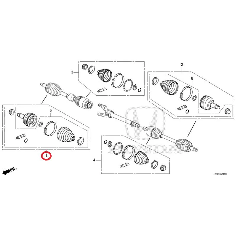 [NEW] JDM HONDA CIVIC FL5 2023 Front drive shaft set short parts (TYPE R) GENUINE OEM - Image 2