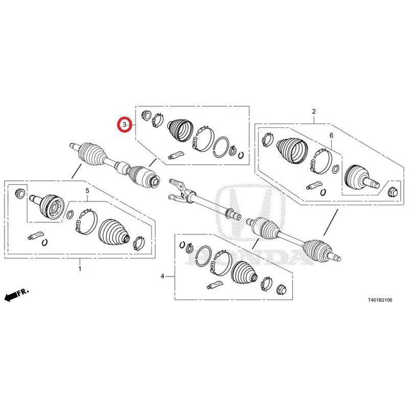 [NEW] JDM HONDA CIVIC FL5 2023 Front drive shaft set short parts (TYPE R) GENUINE OEM - Image 4
