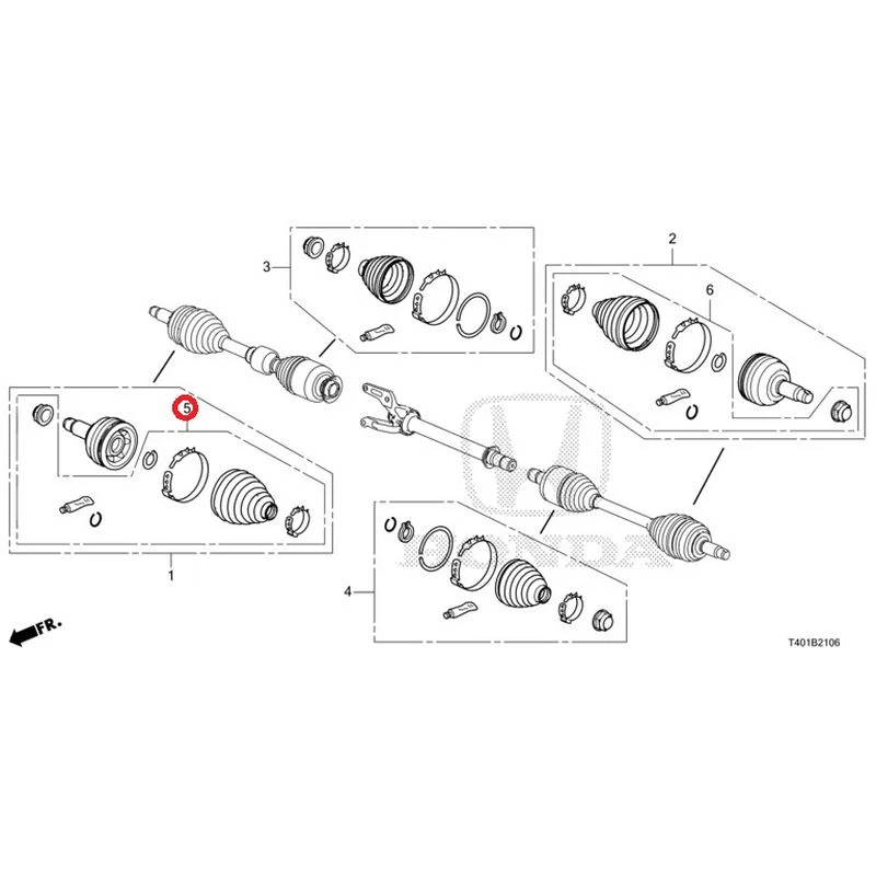 [NEW] JDM HONDA CIVIC FL5 2023 Front drive shaft set short parts (TYPE R) GENUINE OEM - Image 6