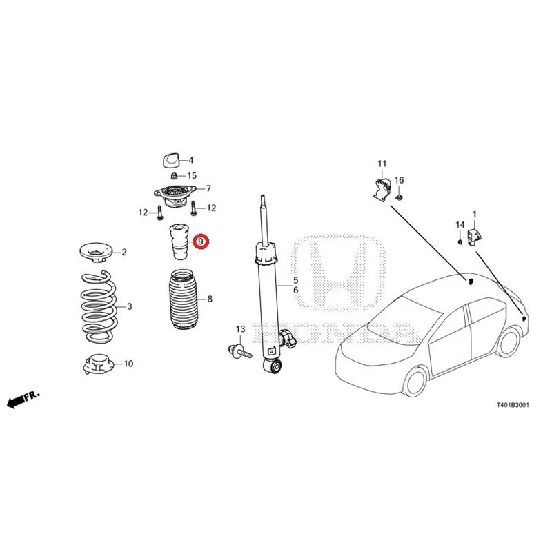 [NEW] JDM HONDA CIVIC FL5 2023 Rear damper (TYPE R) GENUINE OEM - Image 10