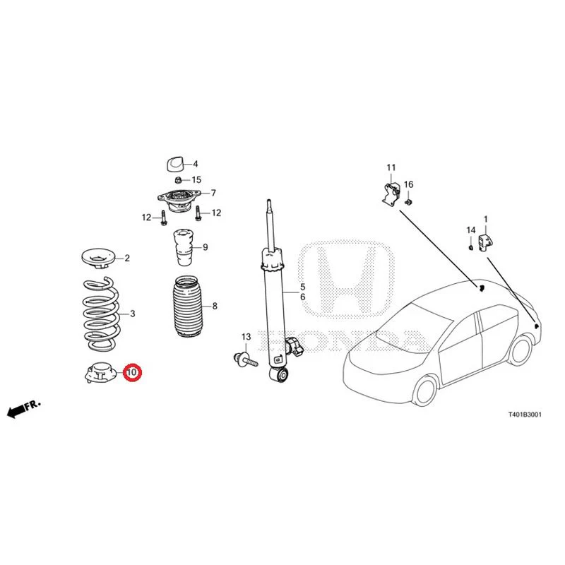 [NEW] JDM HONDA CIVIC FL5 2023 Rear damper (TYPE R) GENUINE OEM - Image 11