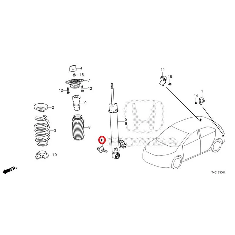 [NEW] JDM HONDA CIVIC FL5 2023 Rear damper (TYPE R) GENUINE OEM - Image 14