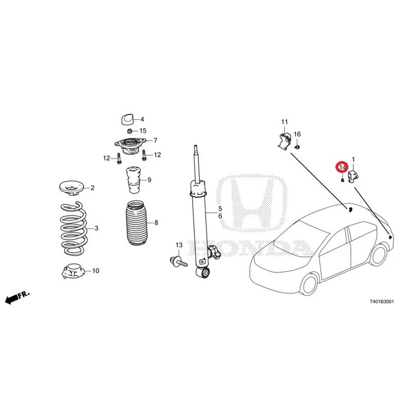 [NEW] JDM HONDA CIVIC FL5 2023 Rear damper (TYPE R) GENUINE OEM - Image 15