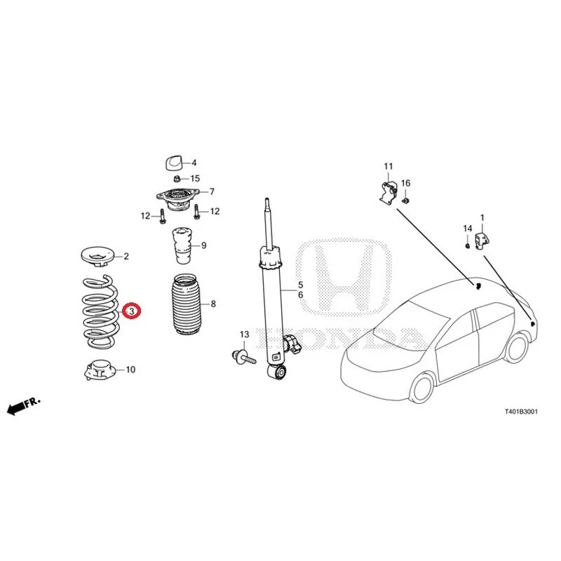 [NEW] JDM HONDA CIVIC FL5 2023 Rear damper (TYPE R) GENUINE OEM - Image 4