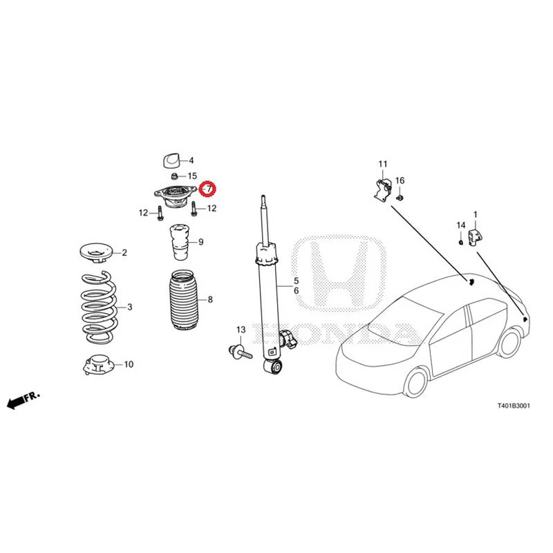 [NEW] JDM HONDA CIVIC FL5 2023 Rear damper (TYPE R) GENUINE OEM - Image 8