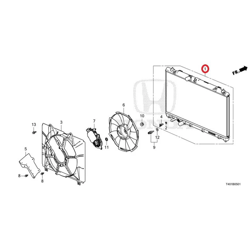 [NEW] JDM HONDA CIVIC FL5 2023 Radiator (TYPE R) GENUINE OEM - Image 2