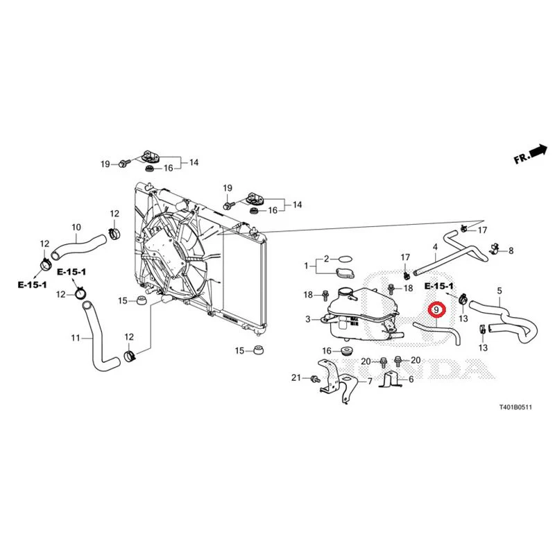 [NEW] JDM HONDA CIVIC FL5 2023 Radiator hose/expansion tank (TYPE R) GENUINE OEM - Image 10