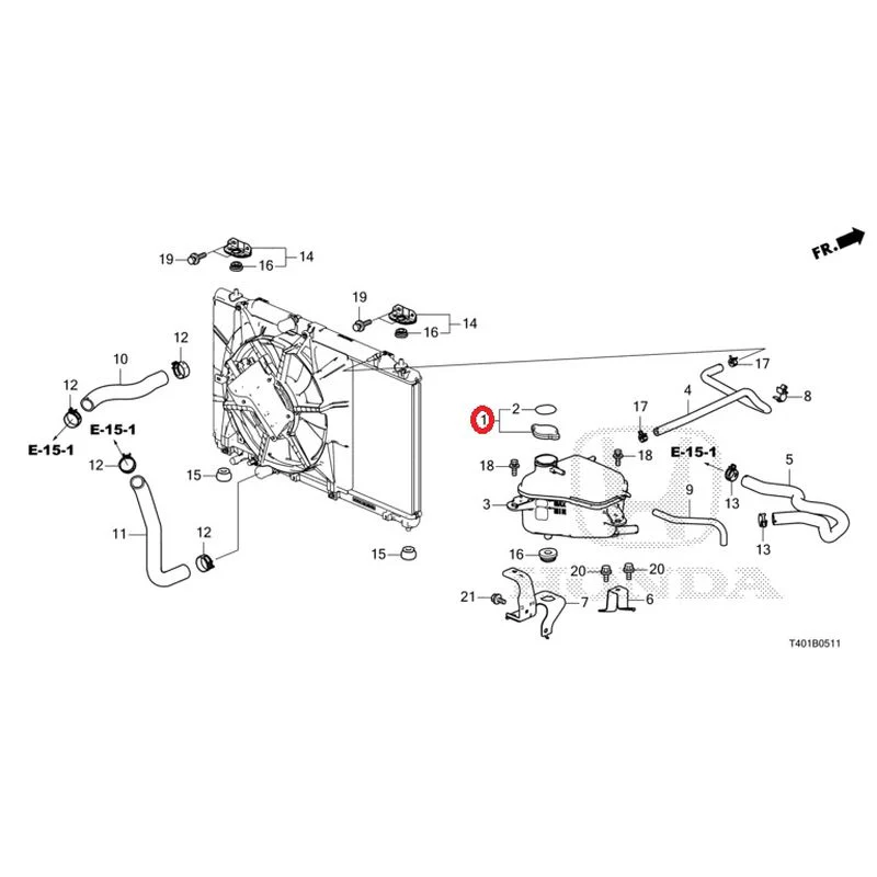 [NEW] JDM HONDA CIVIC FL5 2023 Radiator hose/expansion tank (TYPE R) GENUINE OEM - Image 2