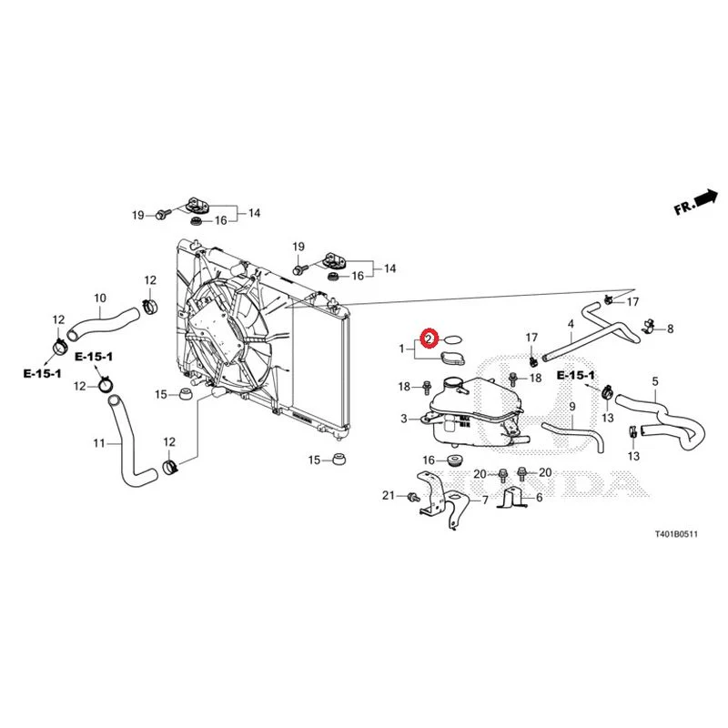 [NEW] JDM HONDA CIVIC FL5 2023 Radiator hose/expansion tank (TYPE R) GENUINE OEM - Image 3
