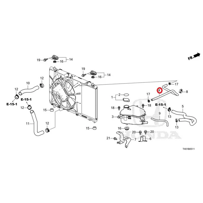 [NEW] JDM HONDA CIVIC FL5 2023 Radiator hose/expansion tank (TYPE R) GENUINE OEM - Image 5