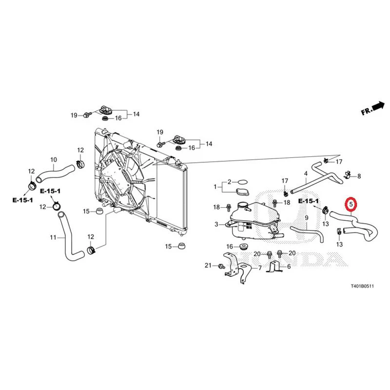[NEW] JDM HONDA CIVIC FL5 2023 Radiator hose/expansion tank (TYPE R) GENUINE OEM - Image 6