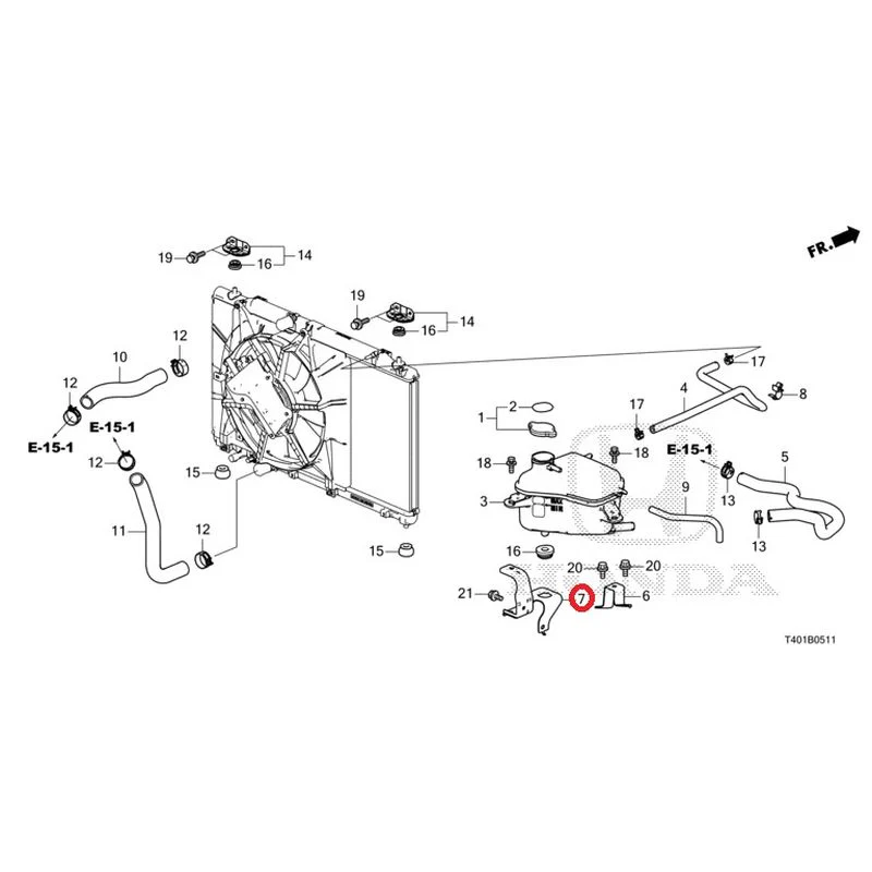 [NEW] JDM HONDA CIVIC FL5 2023 Radiator hose/expansion tank (TYPE R) GENUINE OEM - Image 8
