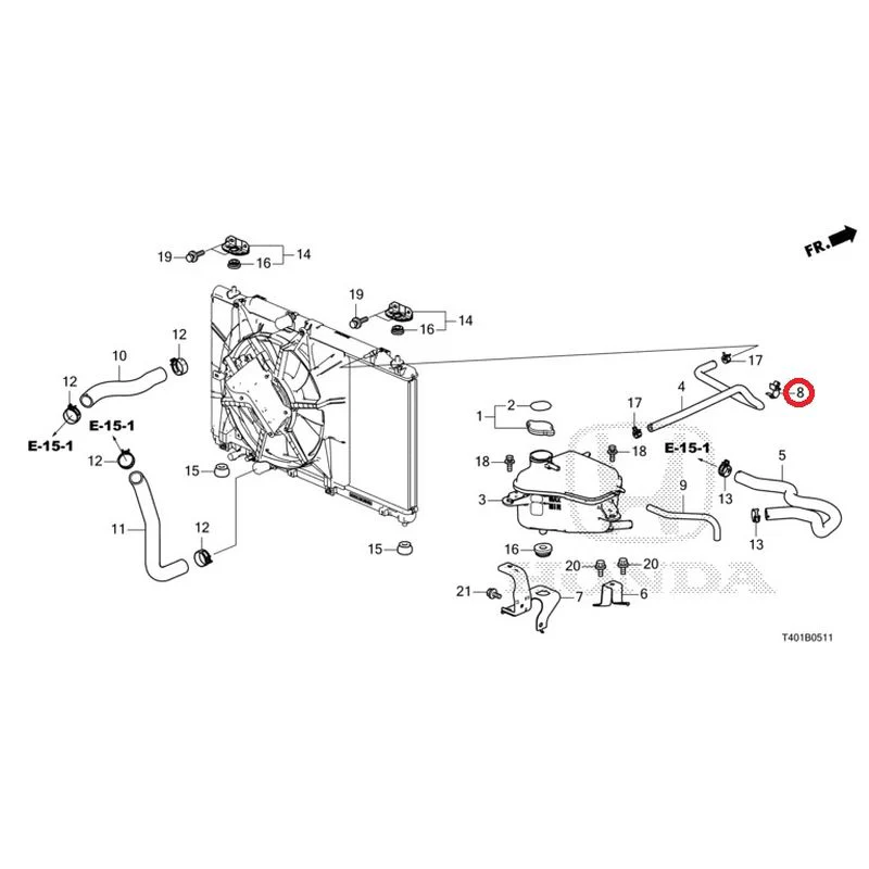 [NEW] JDM HONDA CIVIC FL5 2023 Radiator hose/expansion tank (TYPE R) GENUINE OEM - Image 9