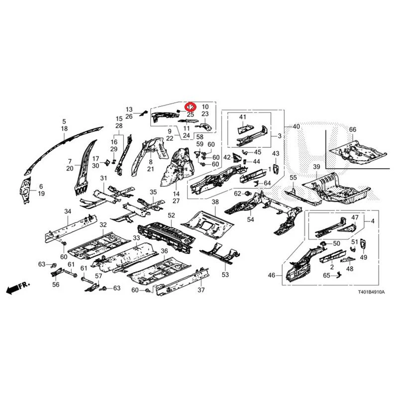 [NEW] JDM HONDA CIVIC FL5 2023 Floor/inner panel GENUINE OEM - Image 13