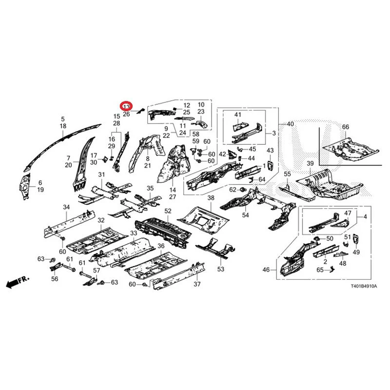 [NEW] JDM HONDA CIVIC FL5 2023 Floor/inner panel GENUINE OEM - Image 14