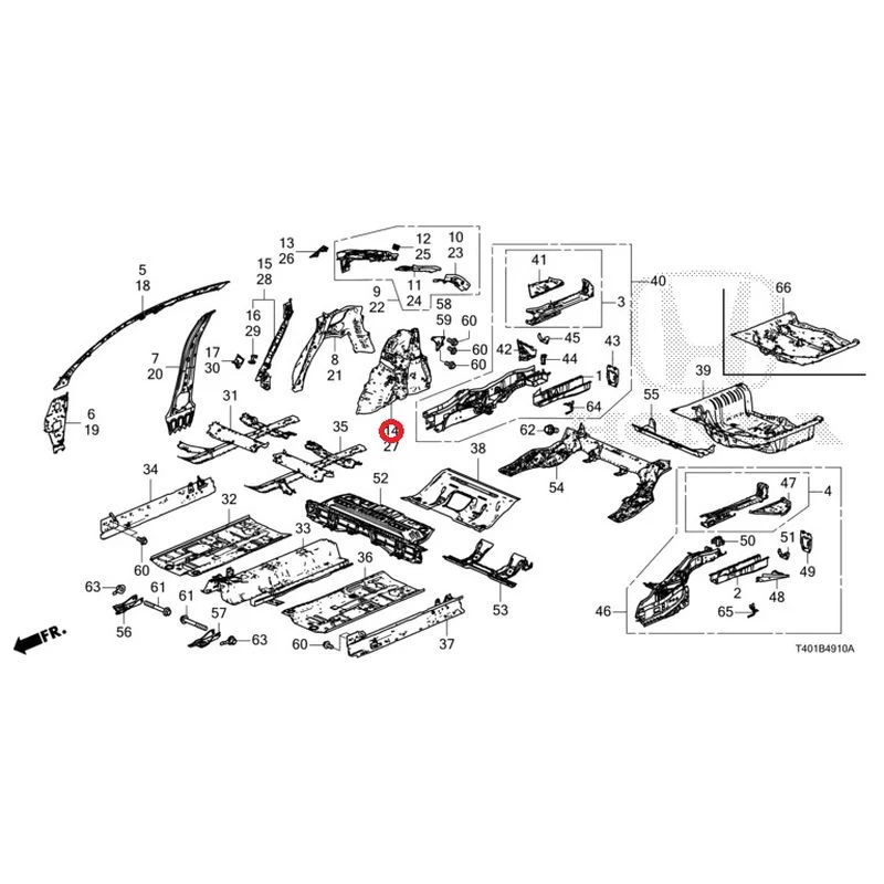 [NEW] JDM HONDA CIVIC FL5 2023 Floor/inner panel GENUINE OEM - Image 15