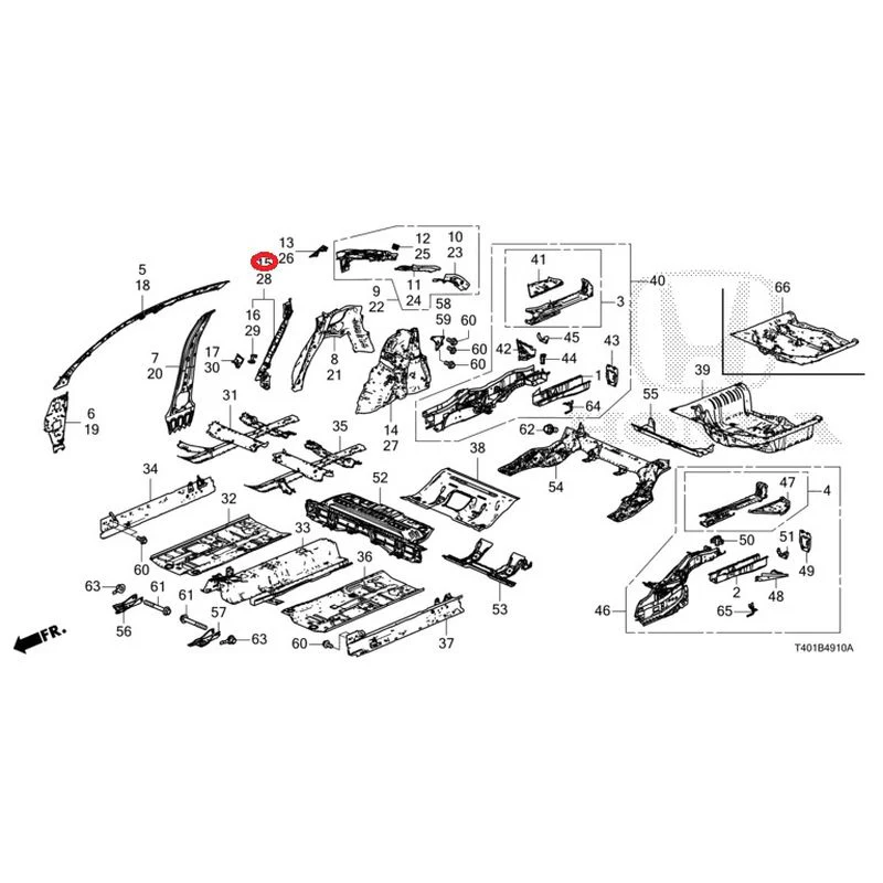 [NEW] JDM HONDA CIVIC FL5 2023 Floor/inner panel GENUINE OEM - Image 16