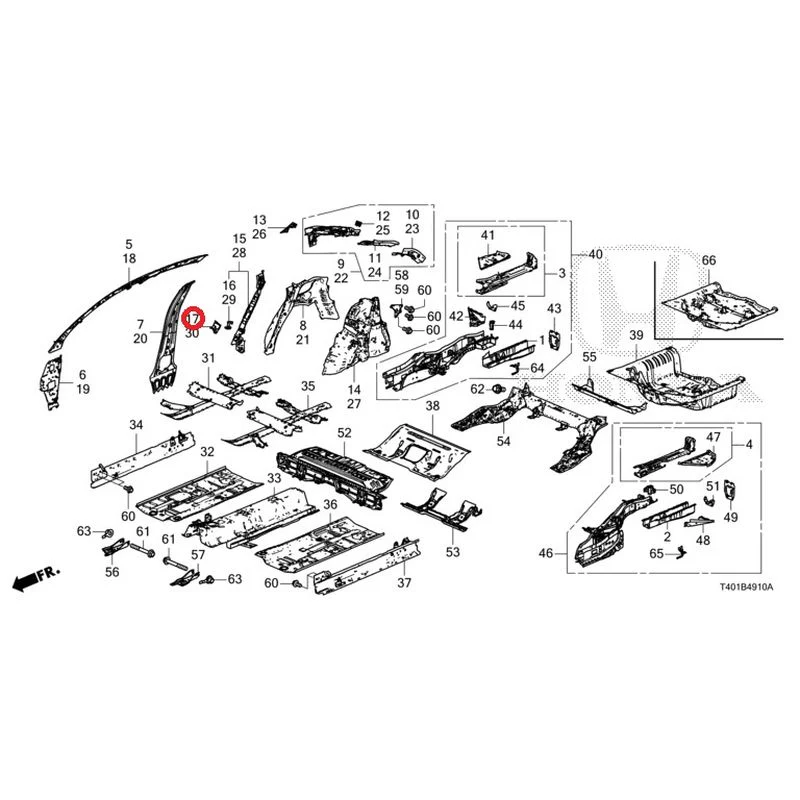 [NEW] JDM HONDA CIVIC FL5 2023 Floor/inner panel GENUINE OEM - Image 18