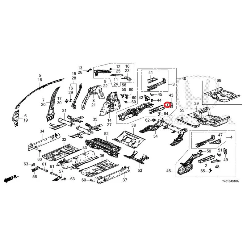 [NEW] JDM HONDA CIVIC FL5 2023 Floor/inner panel GENUINE OEM - Image 2