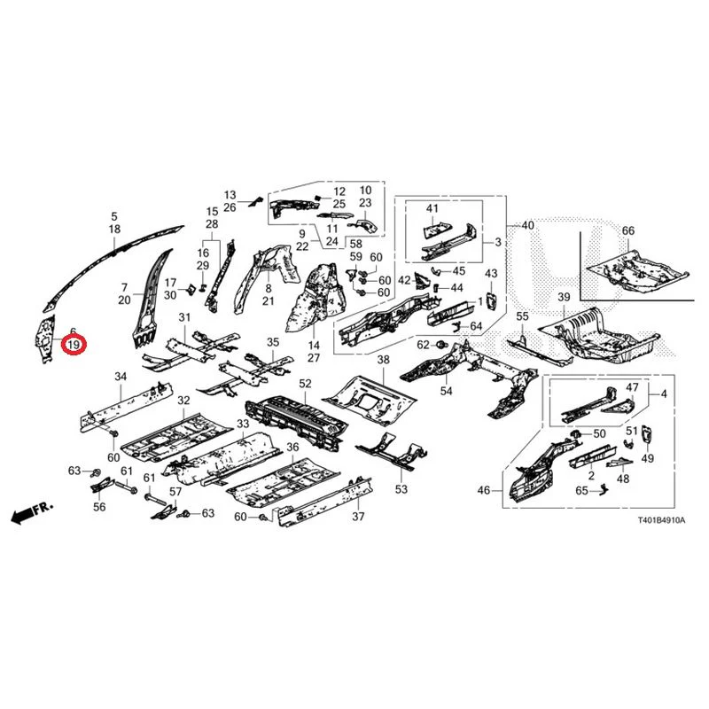 [NEW] JDM HONDA CIVIC FL5 2023 Floor/inner panel GENUINE OEM - Image 20