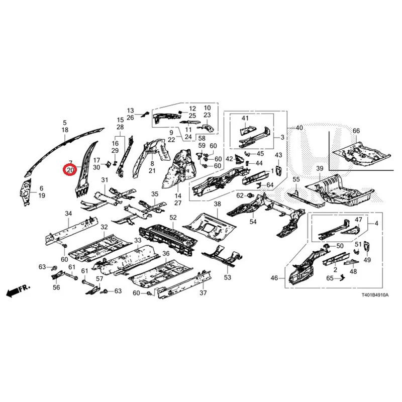 [NEW] JDM HONDA CIVIC FL5 2023 Floor/inner panel GENUINE OEM - Image 21
