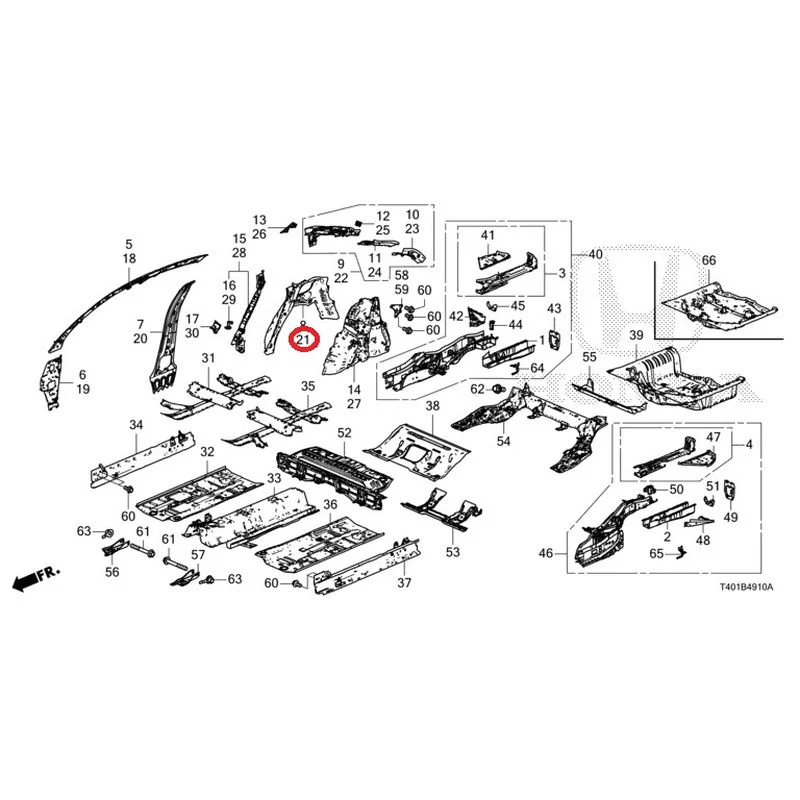 [NEW] JDM HONDA CIVIC FL5 2023 Floor/inner panel GENUINE OEM - Image 22