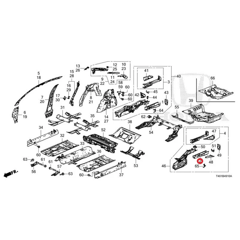[NEW] JDM HONDA CIVIC FL5 2023 Floor/inner panel GENUINE OEM - Image 3