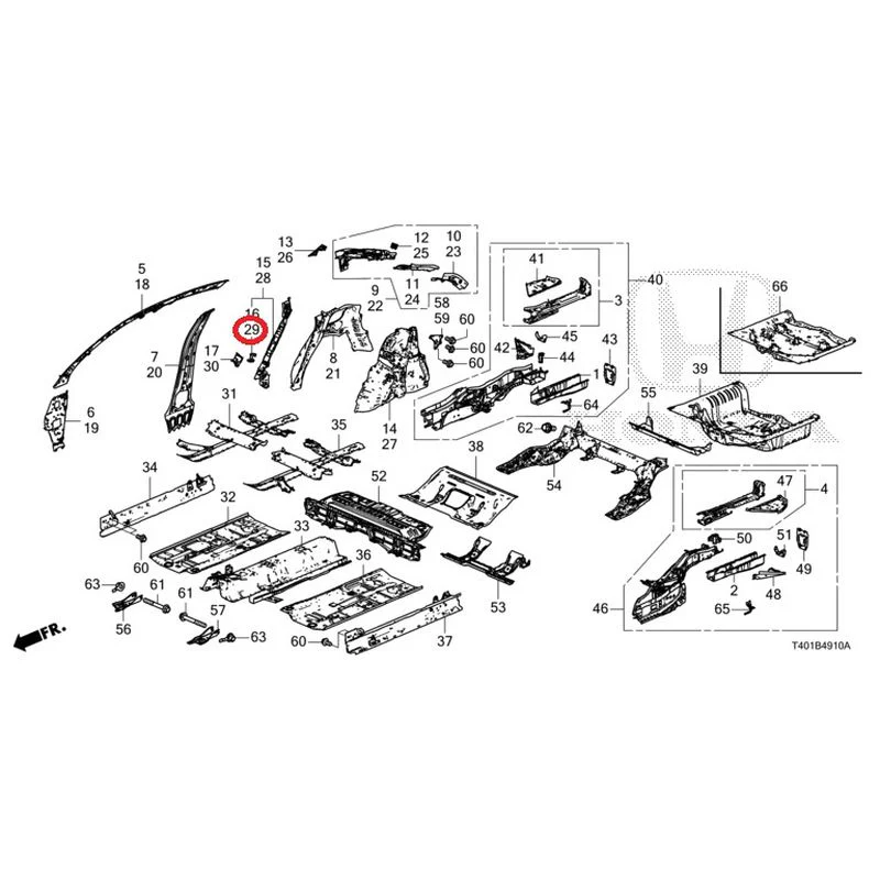 [NEW] JDM HONDA CIVIC FL5 2023 Floor/inner panel GENUINE OEM - Image 30