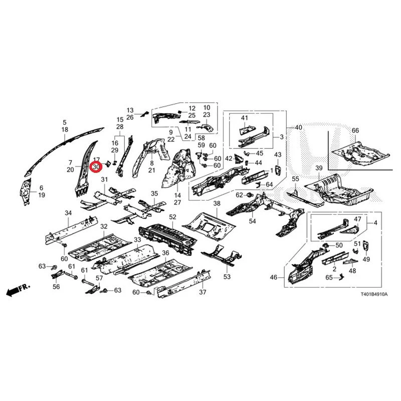 [NEW] JDM HONDA CIVIC FL5 2023 Floor/inner panel GENUINE OEM - Image 31