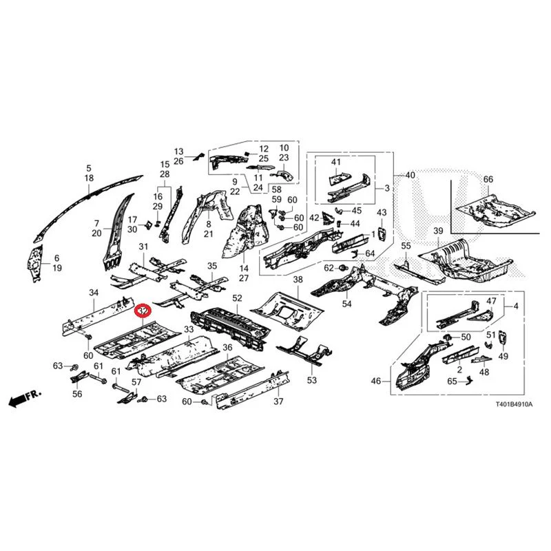 [NEW] JDM HONDA CIVIC FL5 2023 Floor/inner panel GENUINE OEM - Image 33