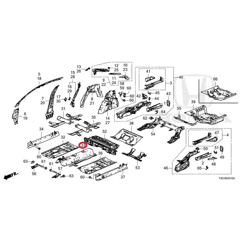 [NEW] JDM HONDA CIVIC FL5 2023 Floor/inner panel GENUINE OEM - Image 34