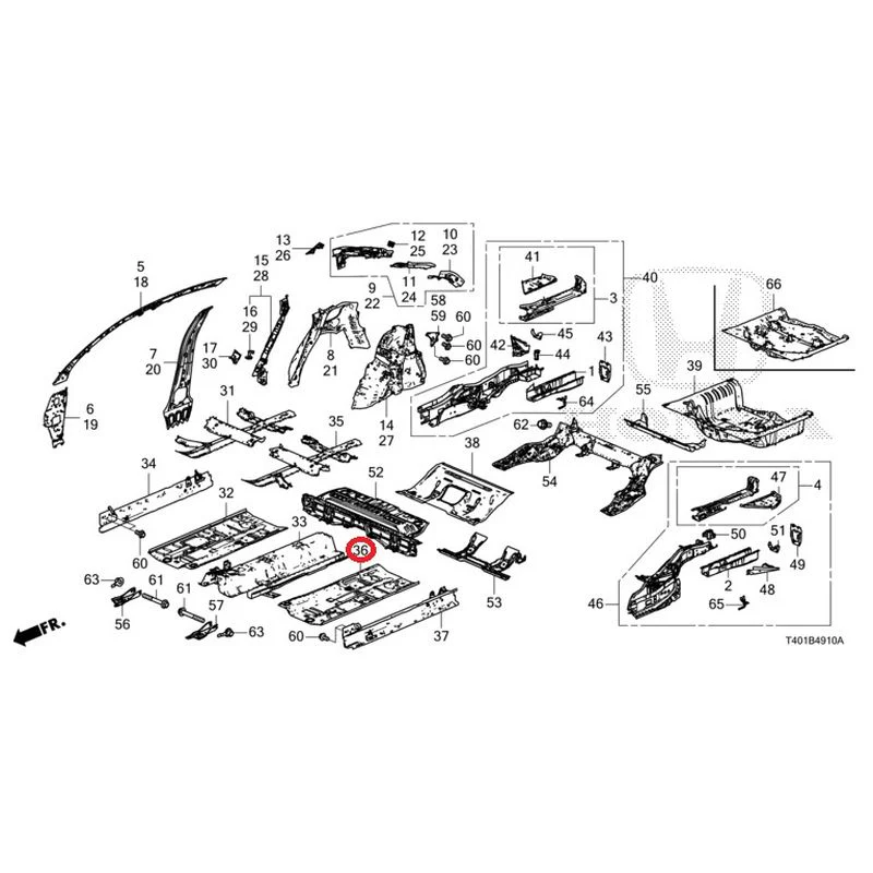 [NEW] JDM HONDA CIVIC FL5 2023 Floor/inner panel GENUINE OEM - Image 37
