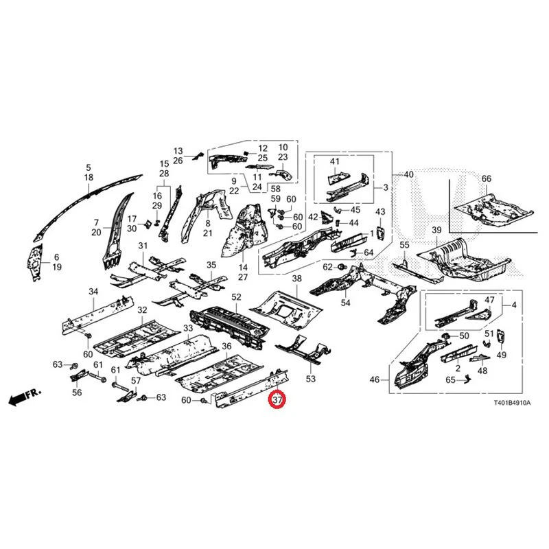 [NEW] JDM HONDA CIVIC FL5 2023 Floor/inner panel GENUINE OEM - Image 38
