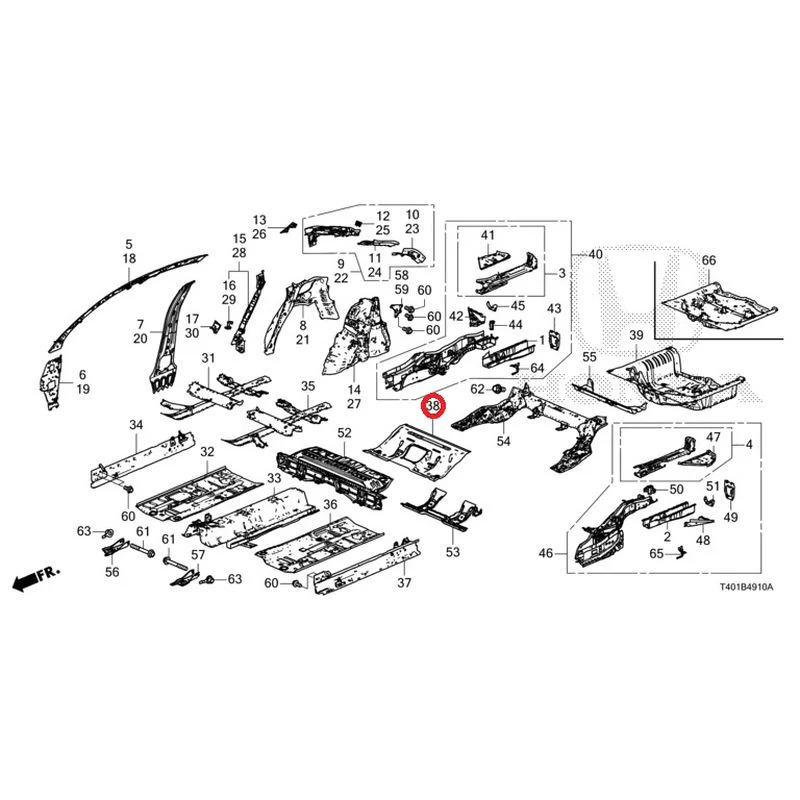 [NEW] JDM HONDA CIVIC FL5 2023 Floor/inner panel GENUINE OEM - Image 39