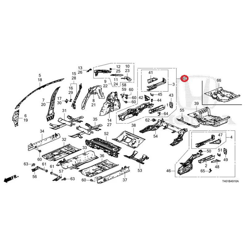 [NEW] JDM HONDA CIVIC FL5 2023 Floor/inner panel GENUINE OEM - Image 40