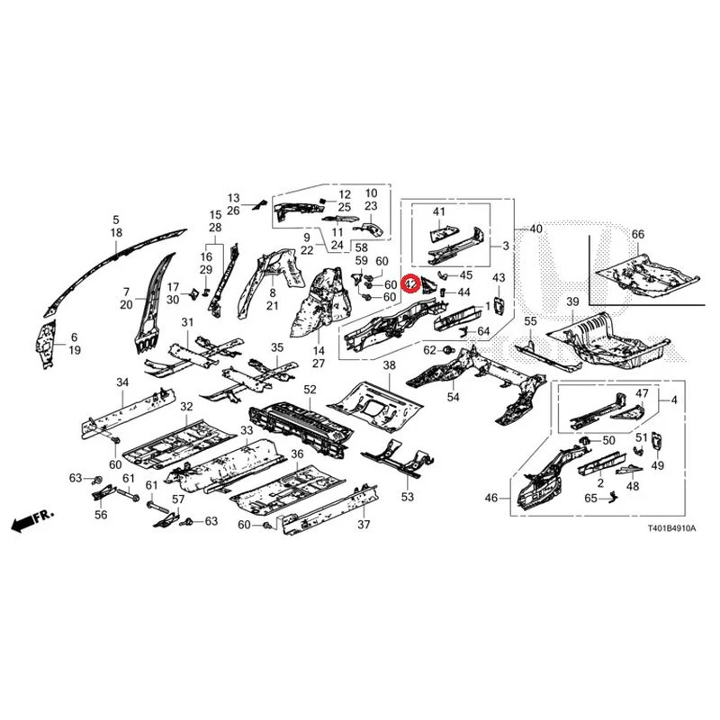 [NEW] JDM HONDA CIVIC FL5 2023 Floor/inner panel GENUINE OEM - Image 42