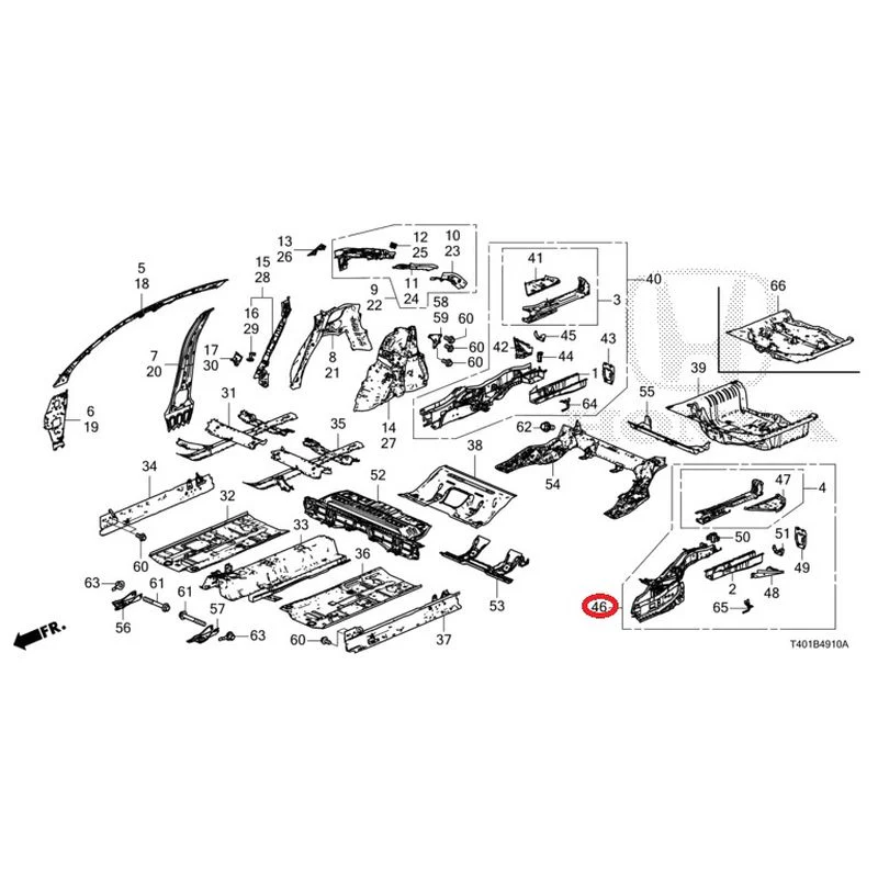 [NEW] JDM HONDA CIVIC FL5 2023 Floor/inner panel GENUINE OEM - Image 46