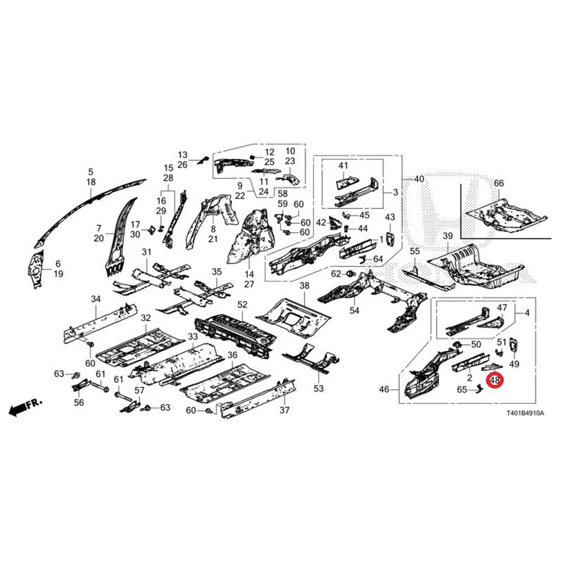 [NEW] JDM HONDA CIVIC FL5 2023 Floor/inner panel GENUINE OEM - Image 48
