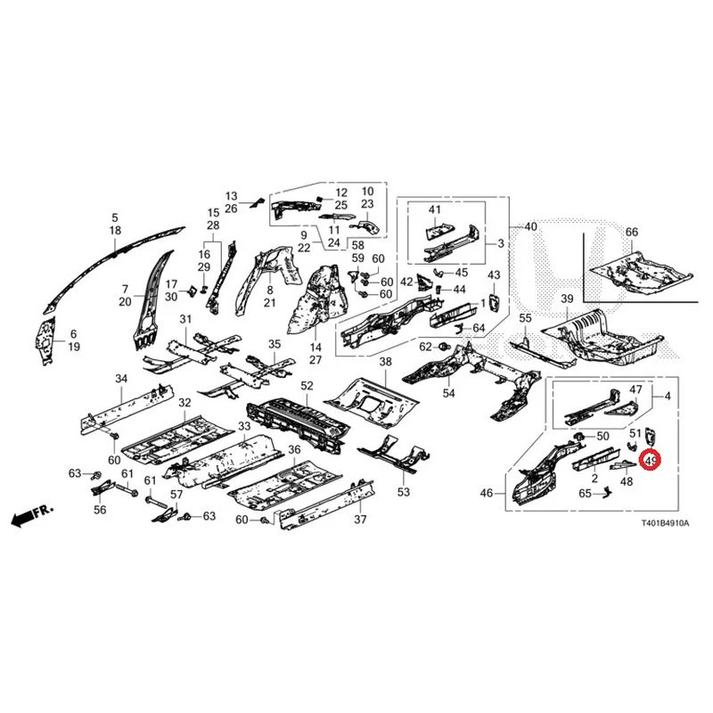 [NEW] JDM HONDA CIVIC FL5 2023 Floor/inner panel GENUINE OEM - Image 49