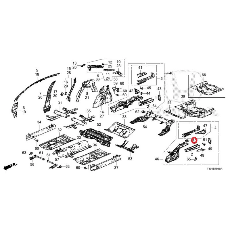 [NEW] JDM HONDA CIVIC FL5 2023 Floor/inner panel GENUINE OEM - Image 50