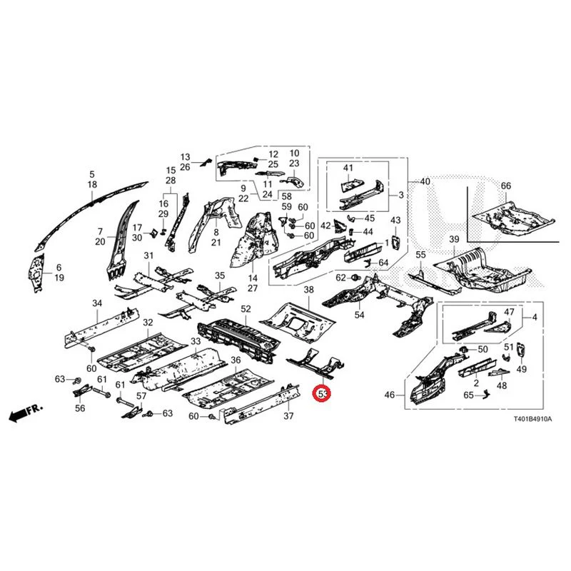 [NEW] JDM HONDA CIVIC FL5 2023 Floor/inner panel GENUINE OEM - Image 53