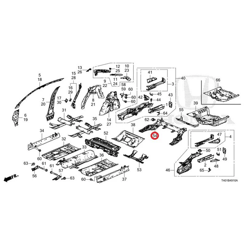[NEW] JDM HONDA CIVIC FL5 2023 Floor/inner panel GENUINE OEM - Image 54