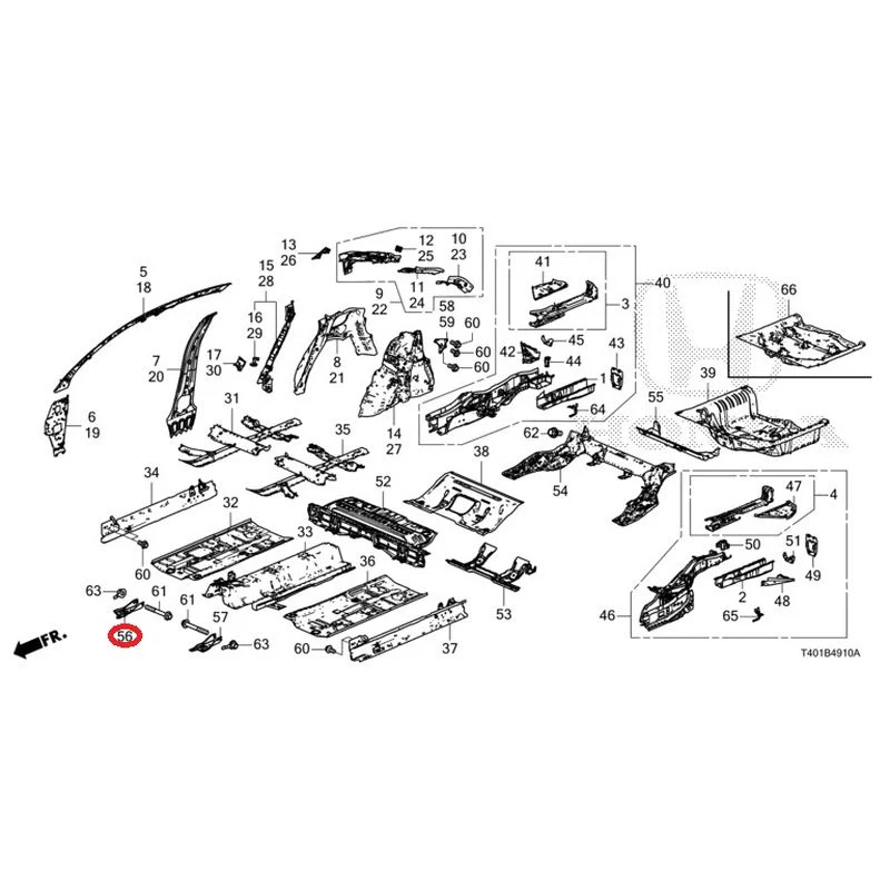 [NEW] JDM HONDA CIVIC FL5 2023 Floor/inner panel GENUINE OEM - Image 56