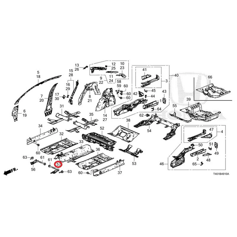 [NEW] JDM HONDA CIVIC FL5 2023 Floor/inner panel GENUINE OEM - Image 57