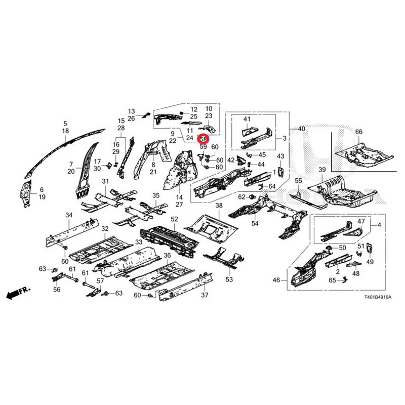 [NEW] JDM HONDA CIVIC FL5 2023 Floor/inner panel GENUINE OEM - Image 58