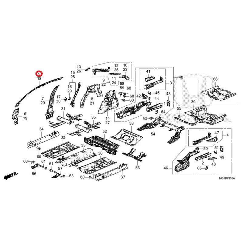 [NEW] JDM HONDA CIVIC FL5 2023 Floor/inner panel GENUINE OEM - Image 6